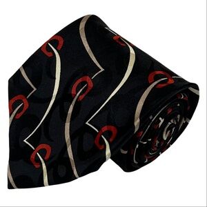 Vintage Polo Ralph Lauren The Hollywood Collection Black Red Gold Necktie Tie
